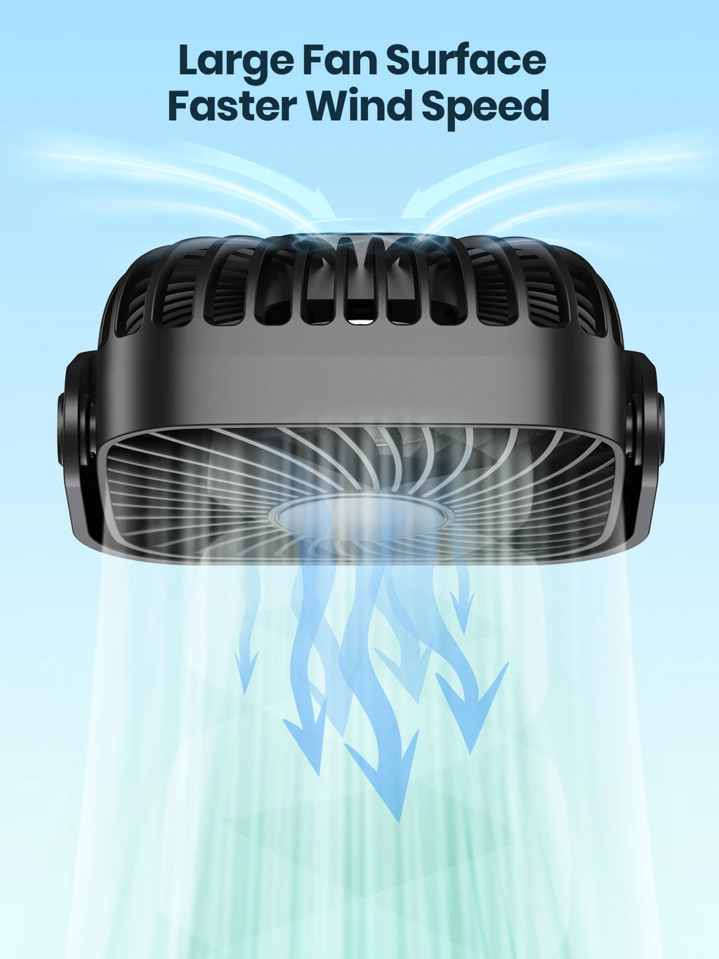 TOPK 4Inch USB Mini Portable Fan 3 Speeds Quiet Desk Table Personal Fan,360°Adjustment Standing Fans for Room Home