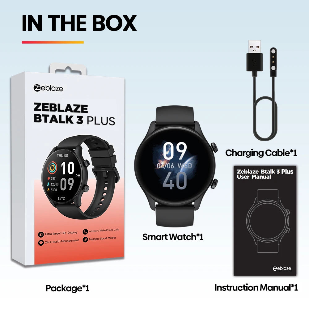 Zeblaze Btalk 3 Plus – HD Voice Calling Smartwatch