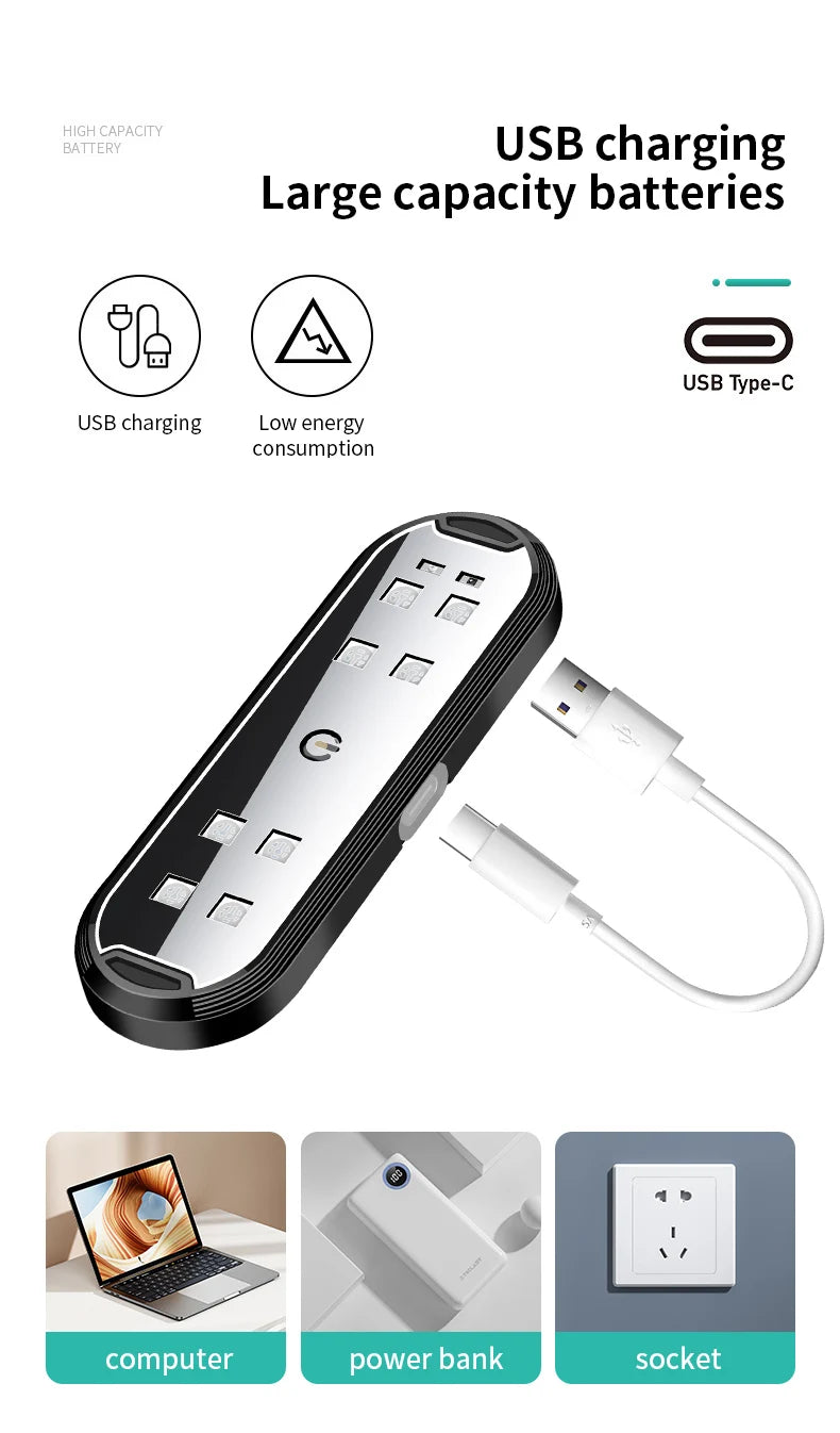 Gadgit Co RGB Car Door Warning Lights | Wireless, Auto Sensor, 2pcs